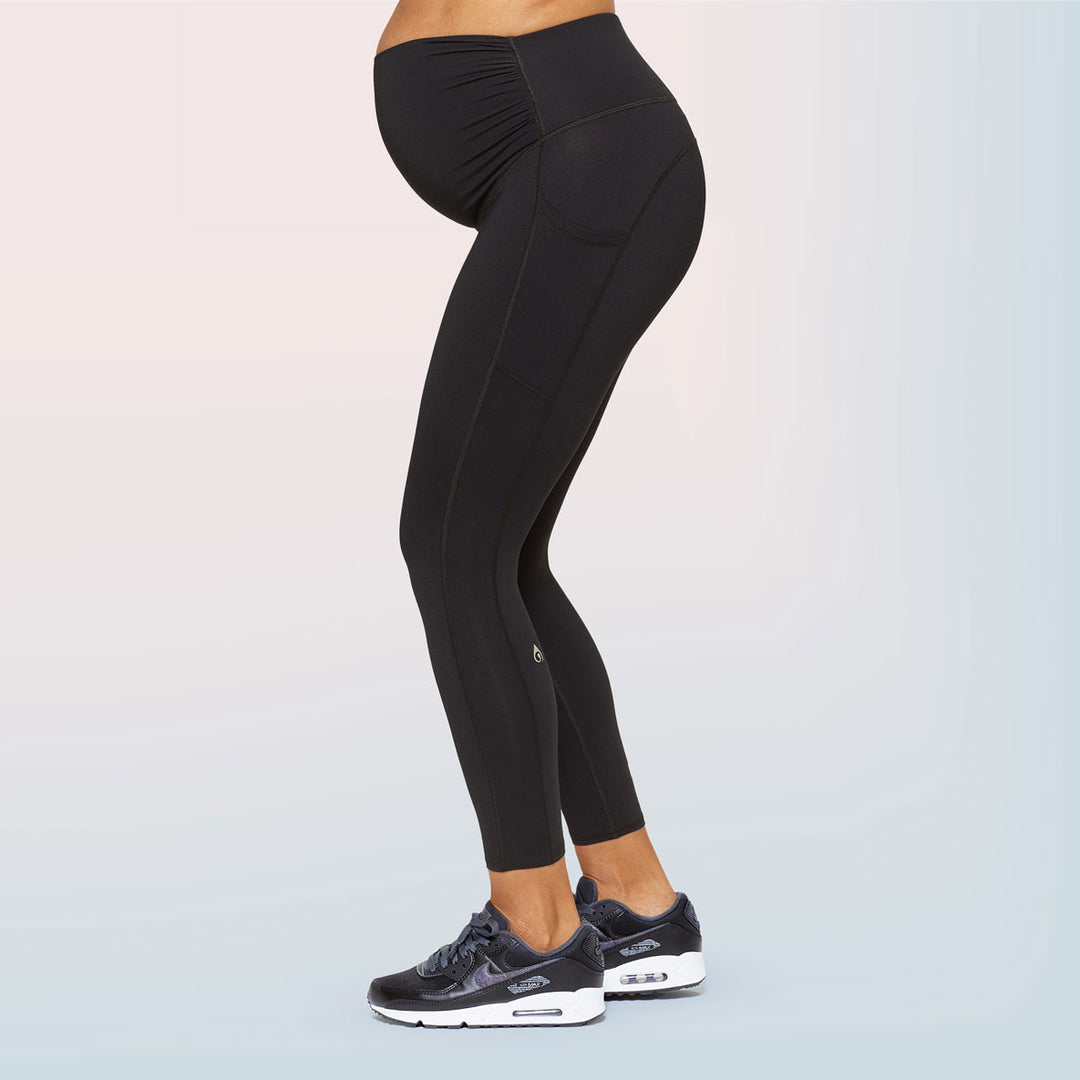 Women Maternity Pregnancy Leggings Active Wear Over The Bump Full