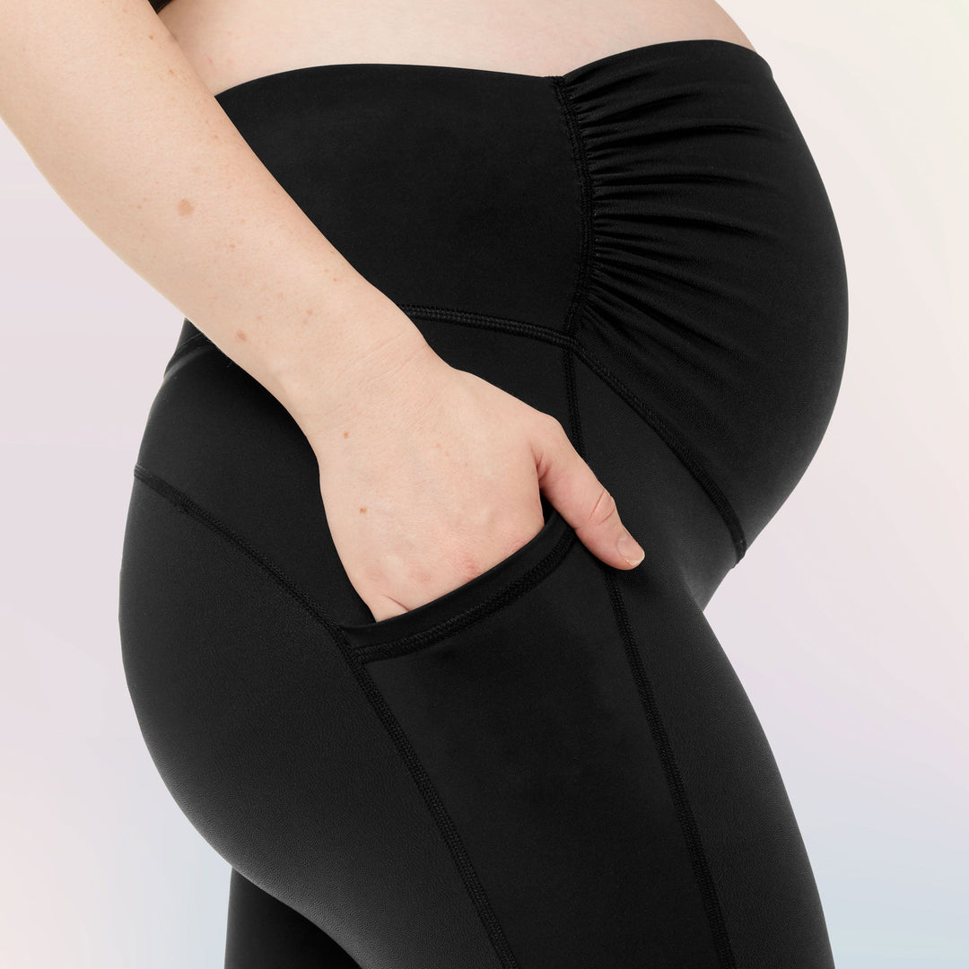 South Beach Maternity polyester over the bump leggings in cedar